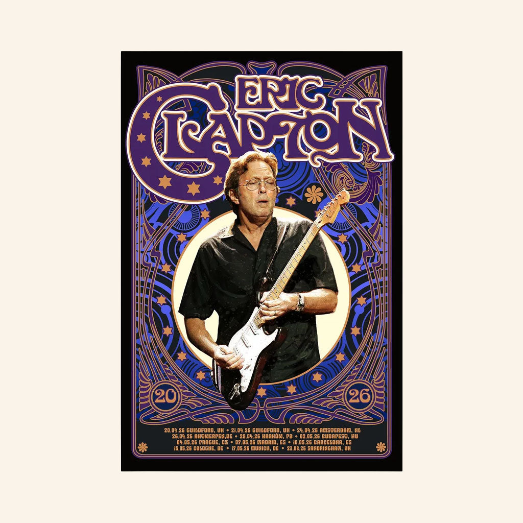 Eric Clapton Merch 2026 European Tour Poster Wall Art Decor Cool Gift For Music Lover
