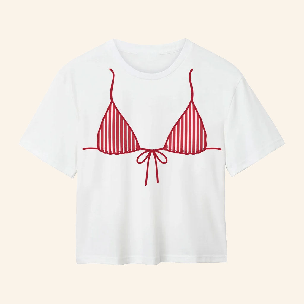 Where I'm From Merch 2026 Striped Bikini Easy T-Shirt White Unique Gifts For Friends