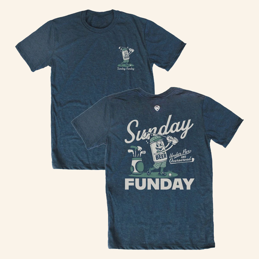 Where I'm From Merch 2026 Golf Sunday Funday Beer T-Shirt Gift For Golf Lovers