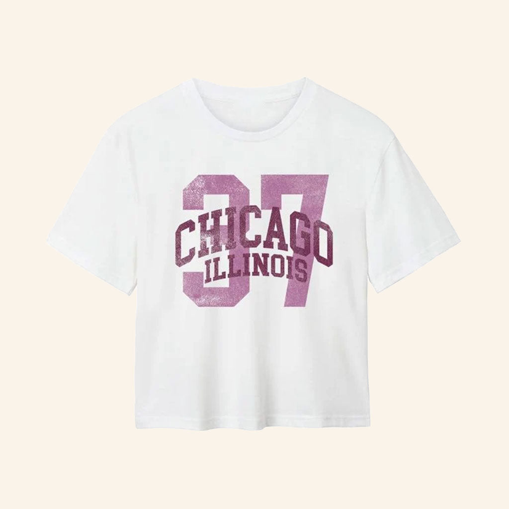 Where I'm From Merch 2026 Chicago Varsity Easy T-Shirt White Gift For Friends