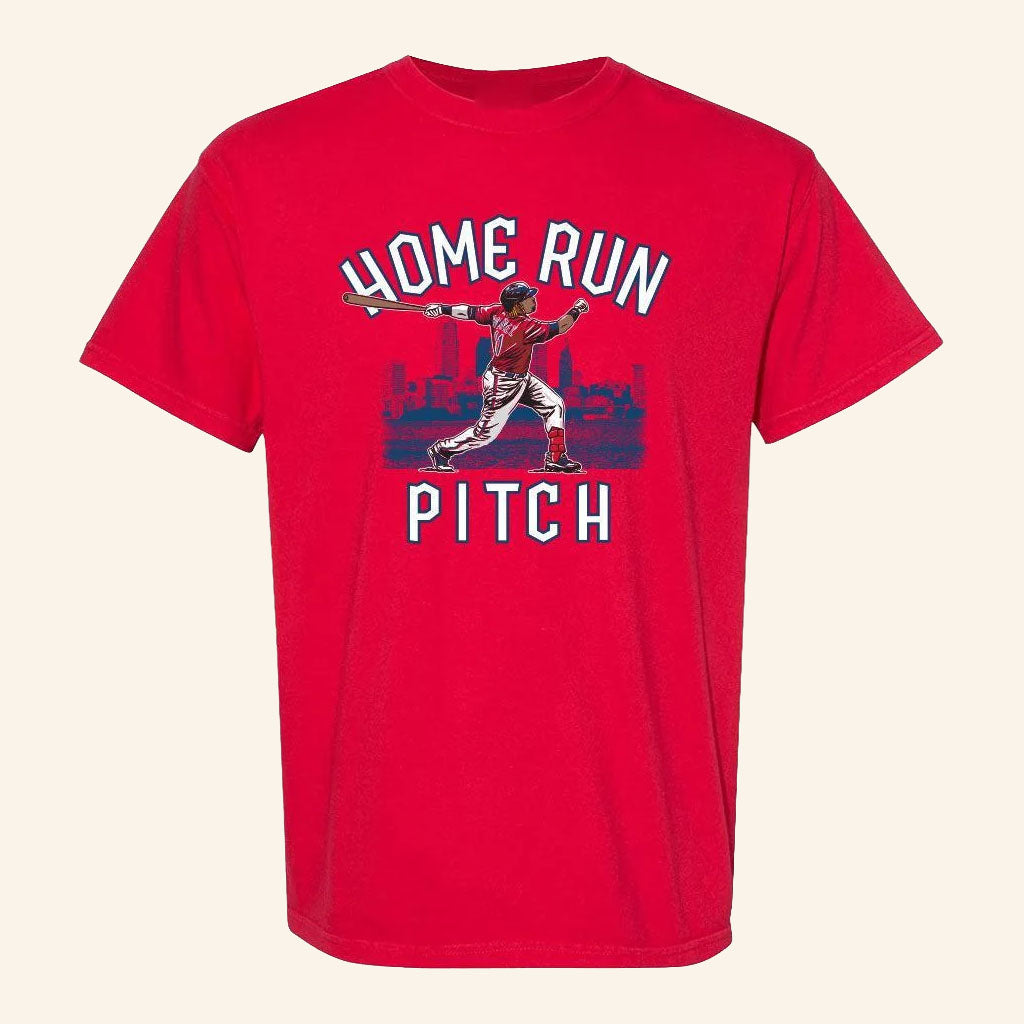 Home Run Pitch City T-Shirt Jose Ramirez Cleveland Guardians Merch Gifts For Baseball Lovers
