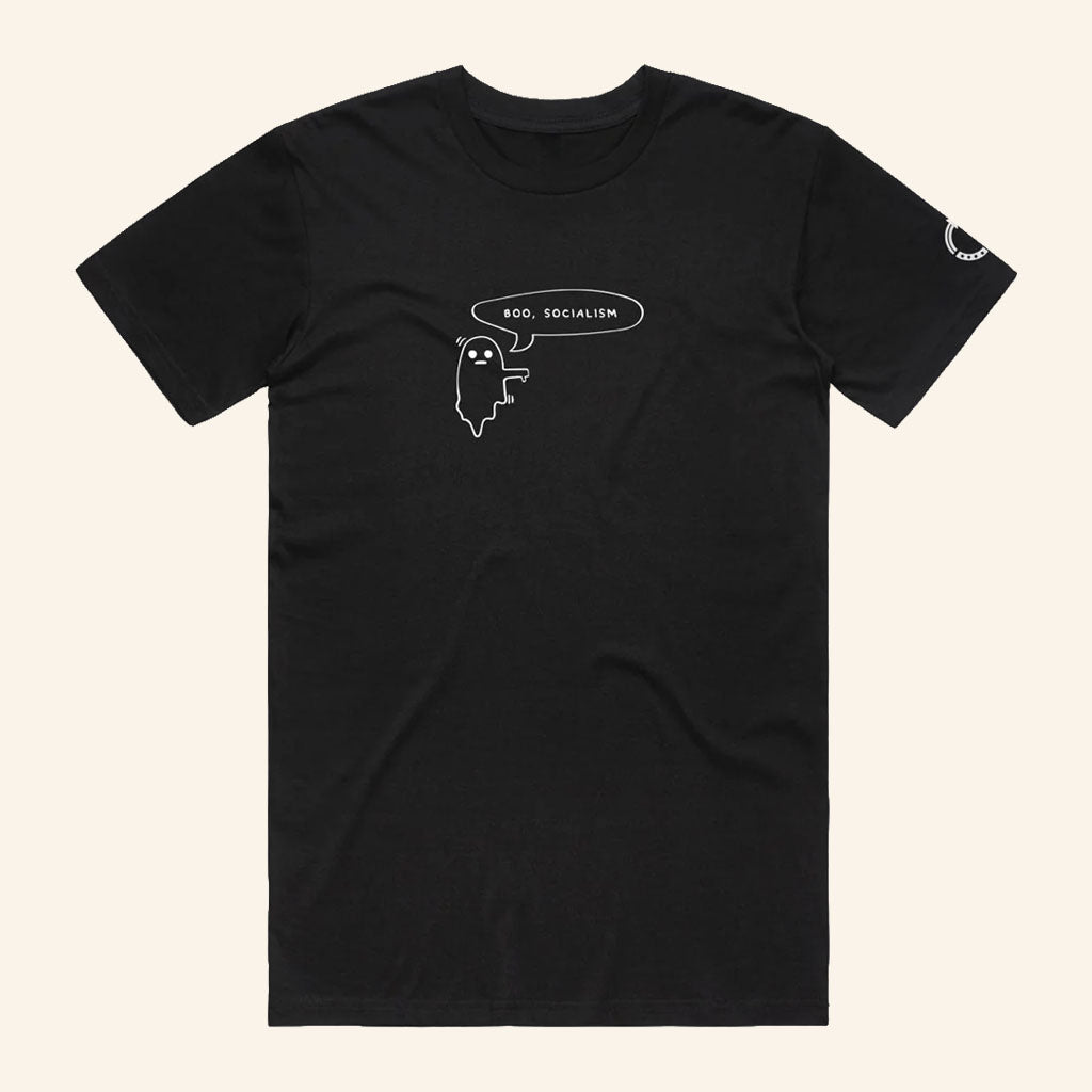 TPUSA Merch 2026 Boo Socialism T-Shirt Black Charlie Kirk Merch Halloween Gifts