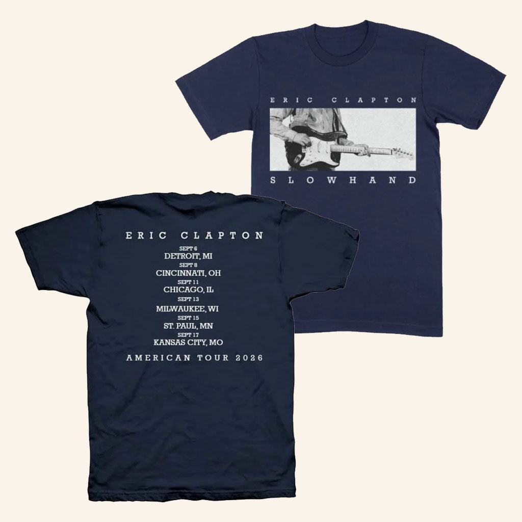 Eric Clapton Merch Slowhand 2026 Tour T-Shirt Best Present For Music Lovers