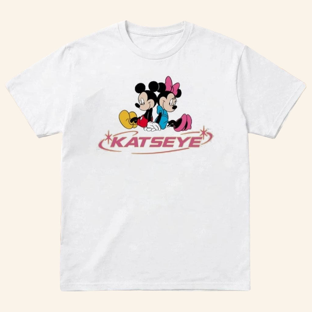 Katseye X Disney Merch 2026 Mickey And Minnie T-Shirt White Gifts Ideas For Disney Lovers