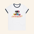 Katseye X Disney Merch 2026 Mickey And Minnie Ringer Shirt White Gifts For Besties