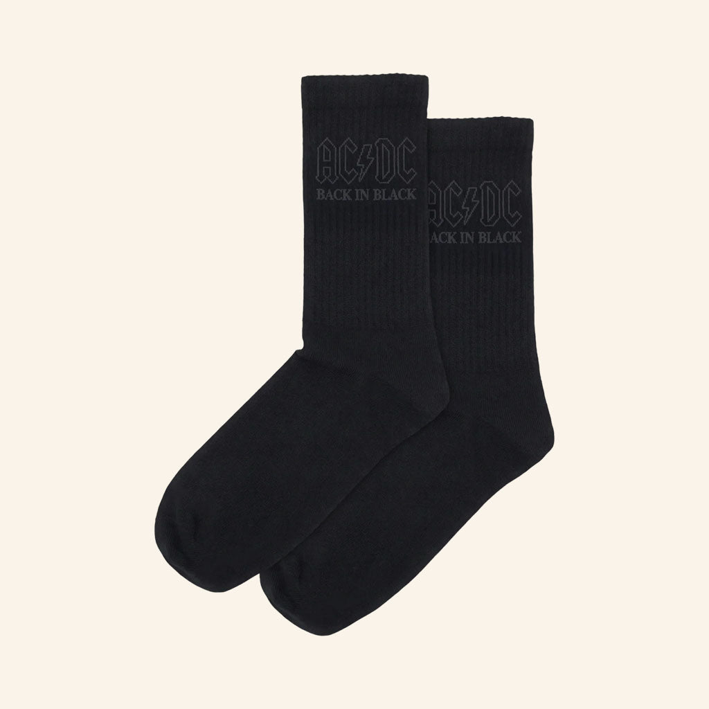 AC DC Merch 2026 Back In Black Anniversary Socks Unique Gifts For Music Lovers