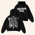 Senses Fail Merch 2026 Ribcage Zip Hoodie Unique Gifts For Music Lovers