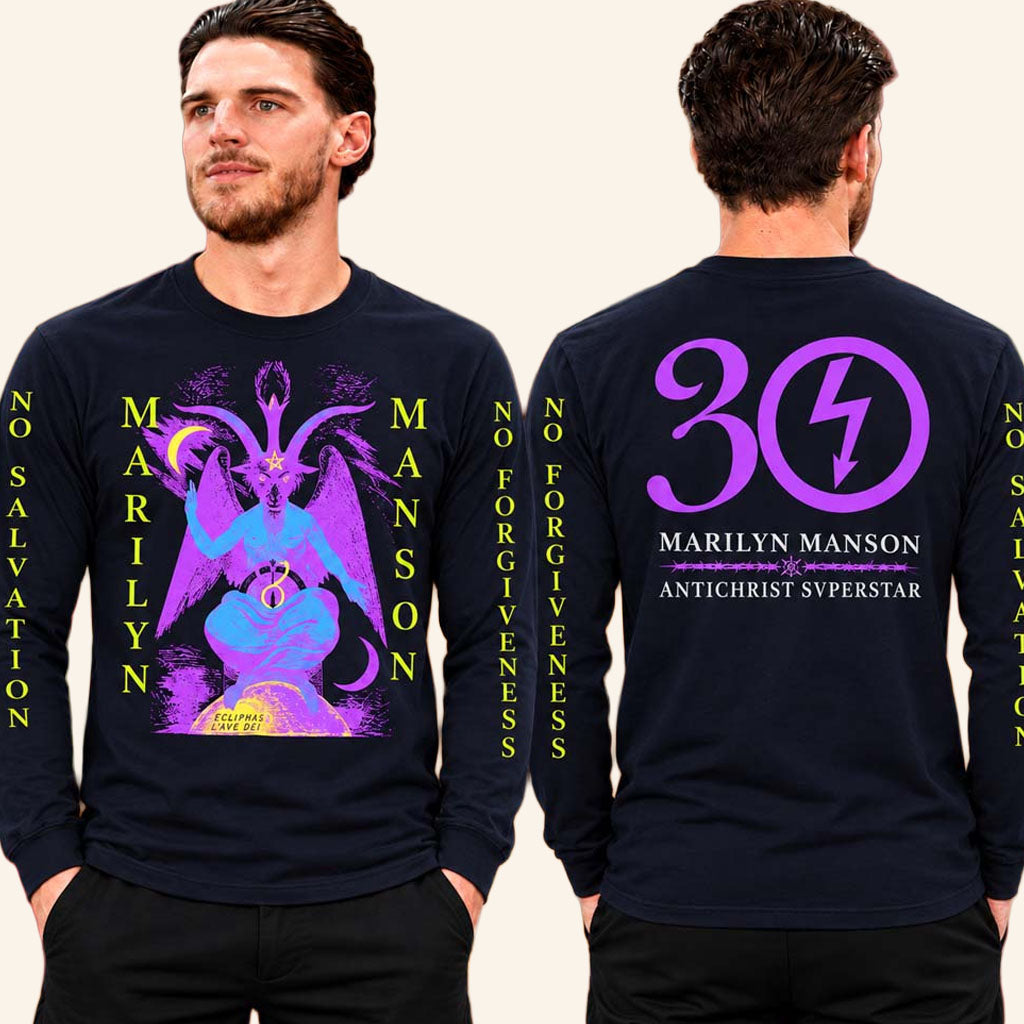 Marilyn Manson Merch 30th Anniversary Antichrist Superstar US Tour 2026 No Salvation Long Sleeve