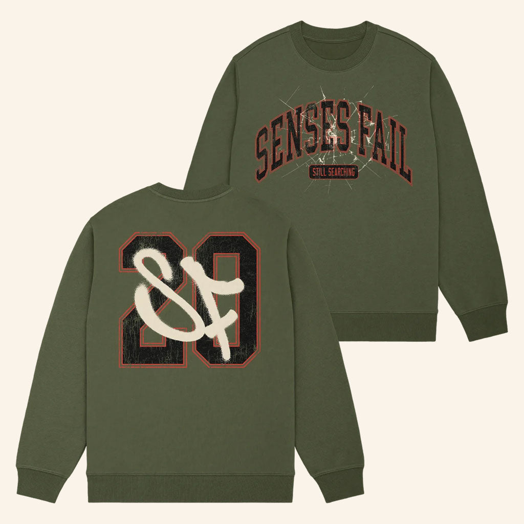 Senses Fail Merch 2026 Collegiate Crew Still Searching 20th Anniversary Sweatshirt Fan Gifts