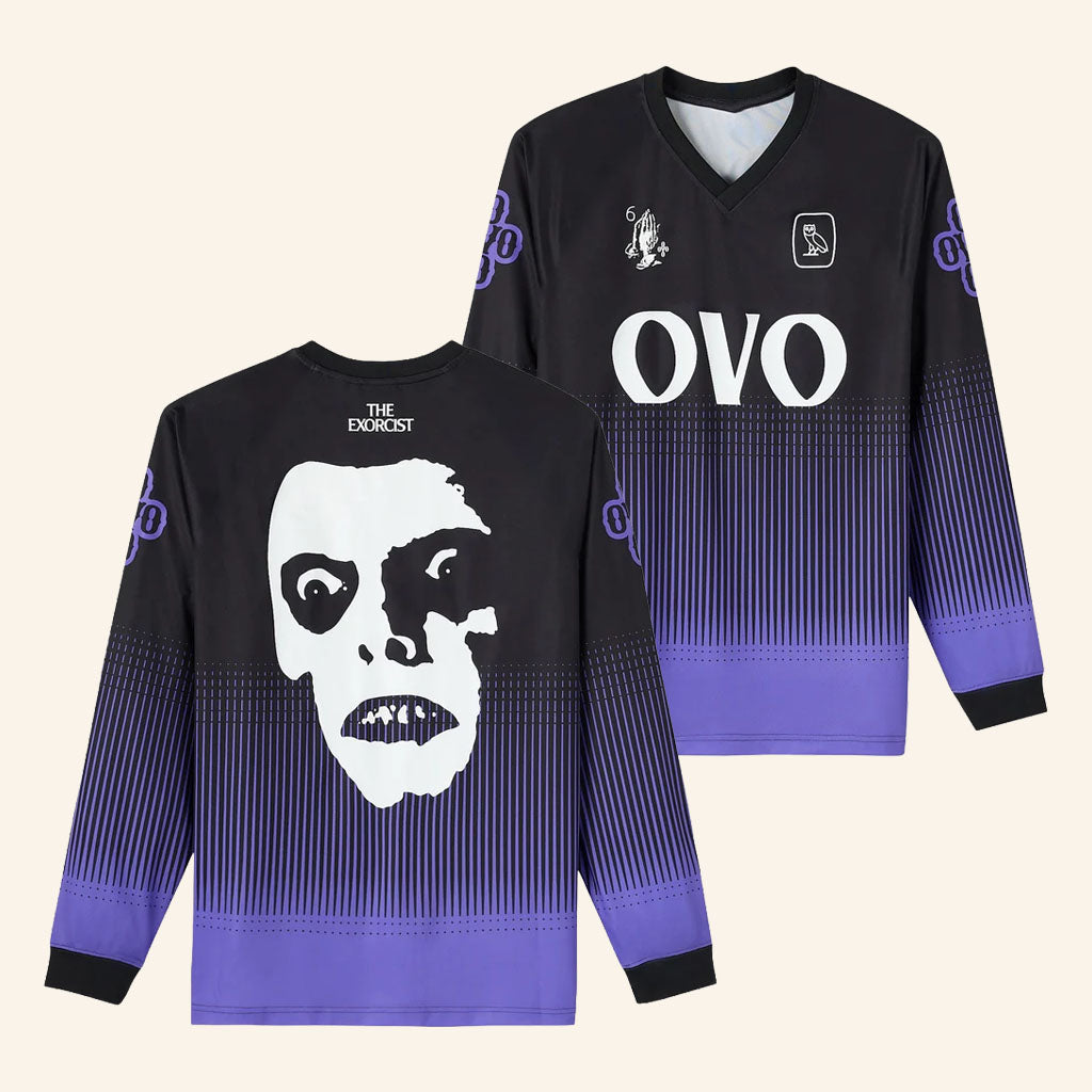OVO Merch 2026 The Exorcist VHS Goalkeeper's Jersey Presents For Horror Movie Lovers