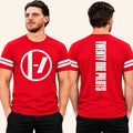 Twenty One Pilots Merch At Ohio Stadium In Columbus OH On October 17 2026 Red Logo Striped Shirt
