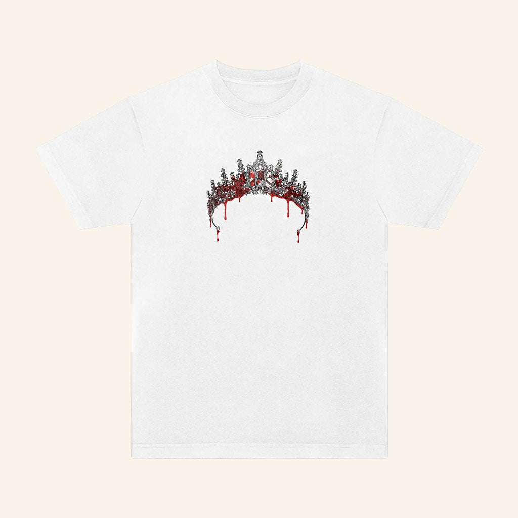 Nessa Barrett Merch 2026 Bloody Tiara T-Shirt White Music Lover Gift For Her