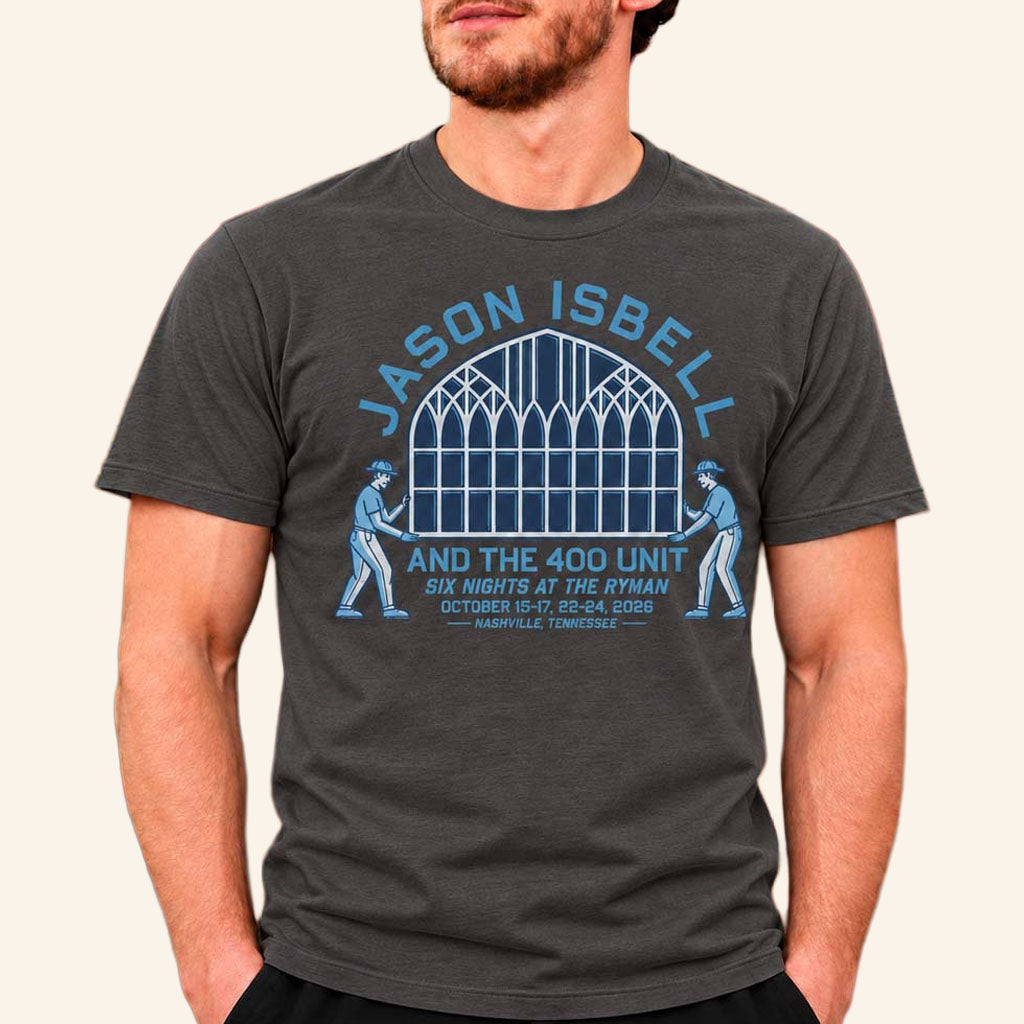 Jason Isbell And The 400 Unit Merch Six Nights At Ryman Auditorium 2026 Event T-Shirt Fan Gear