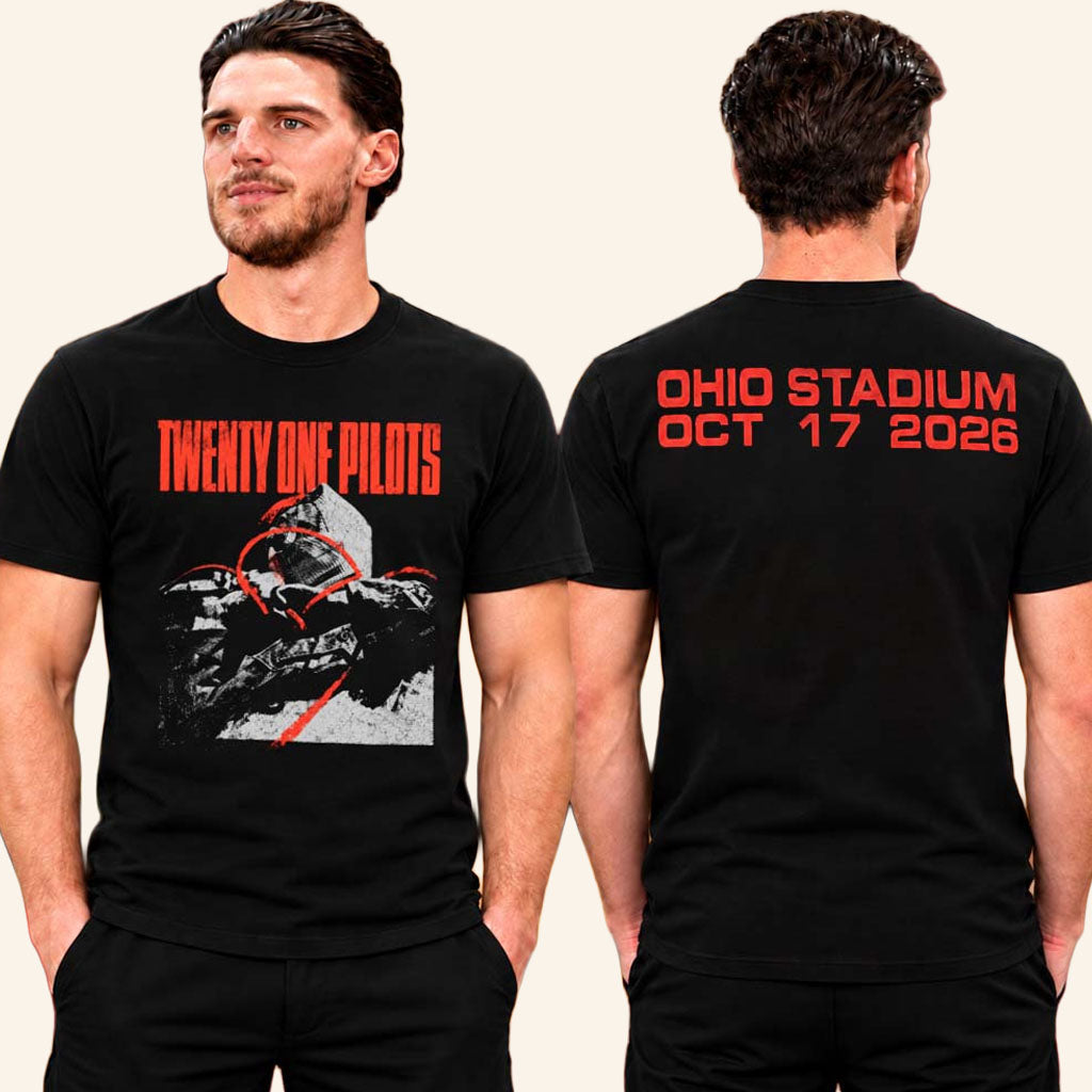 Twenty One Pilots Merch At Ohio Stadium In Columbus OH On October 17 2026 Masked Figure T-Shirt