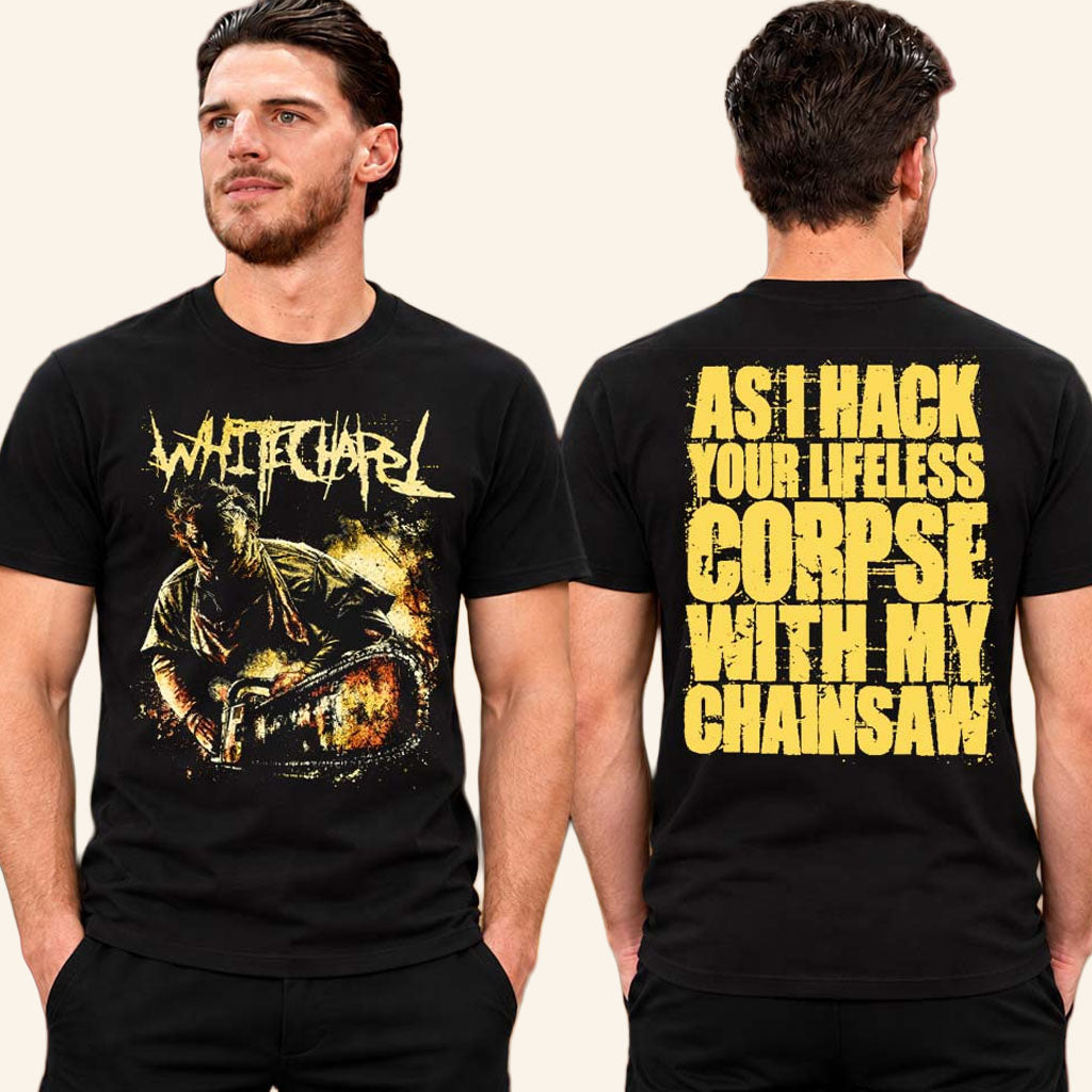 Whitechapel Merch Australia Tour 2026 Chainsaw T-Shirt Gifts For Band Fans