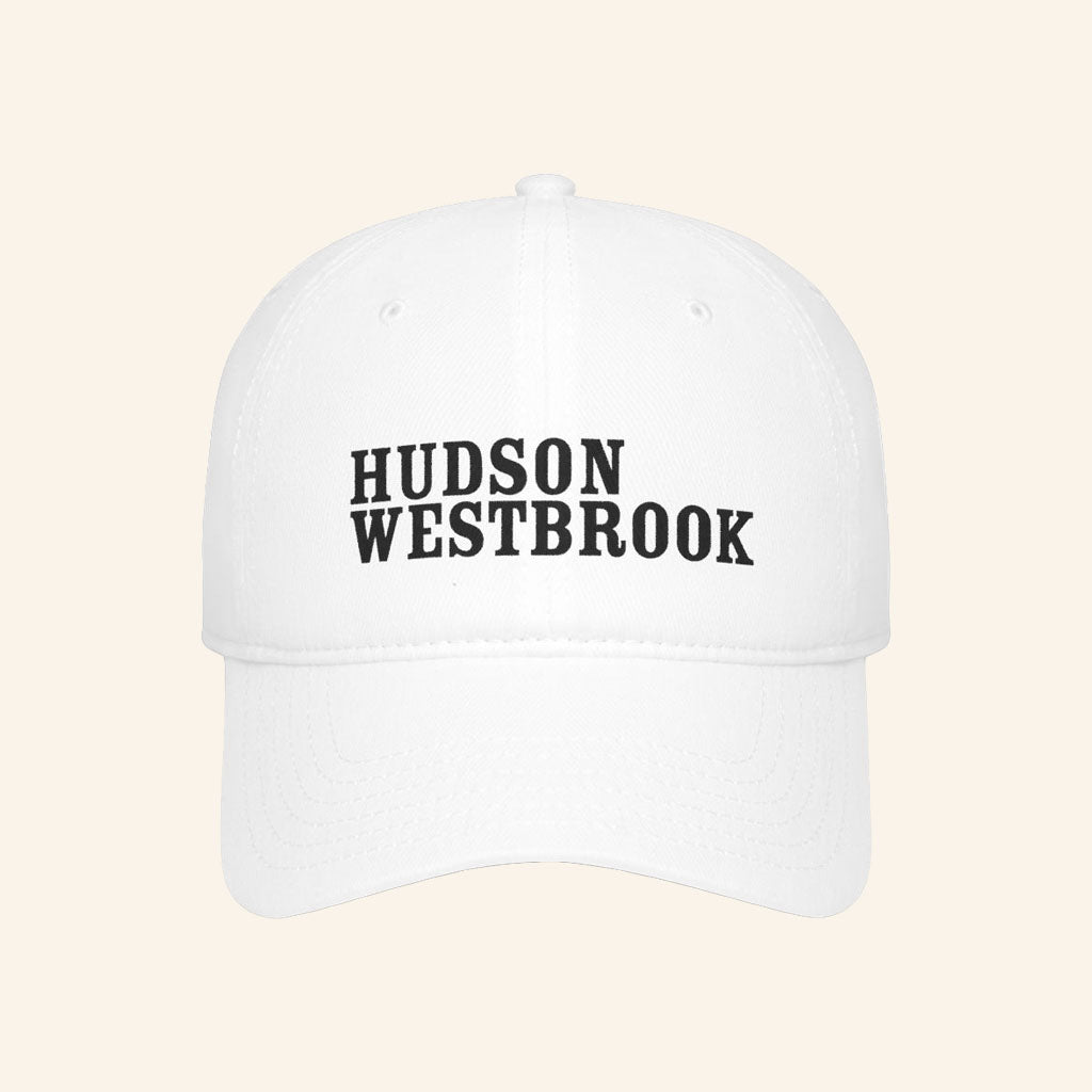Hudson Westbrook Merch 2026 Hudson Westbrook Hat Embroidered White Baseball Cap Fan Gifts