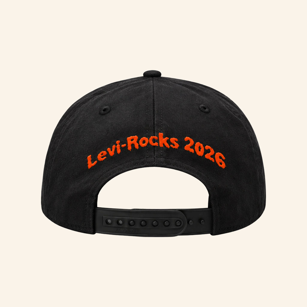 Levity Merch Levi-Rocks Volcano 2026 Commemorative Hat Halloween Cap Gift For Music Fans