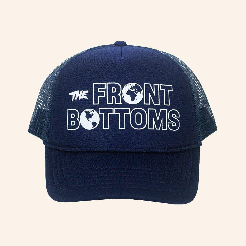 The Front Bottoms Merch 2026 Globe Navy Trucker Hat Gifts For Rock Band Fans