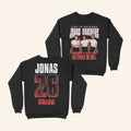 Jonas Brothers Merch Burning Up All Over Again Rosemont IL City Sweatshirt Concert Apparel