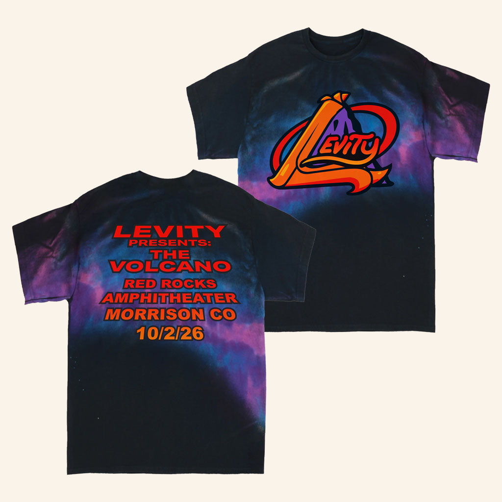 Levity Merch 2026 Levity Red Rocks Volcano Event T-Shirt Present For EDM Fans