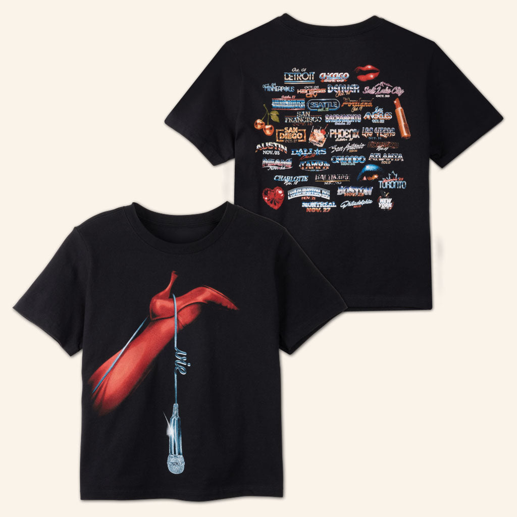 Doja Cat Merch 2026 Tour Ma Vie Black Graphic Dateback T-Shirt Gifts For Rap Lovers