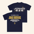 Jonas Brothers Merch Burning Up All Over Again Indianapolis IN City T-Shirt Navy Fan Apparel
