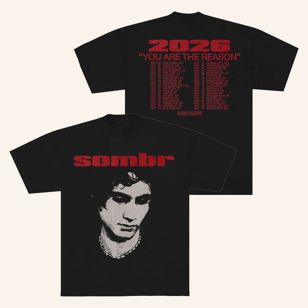 Sombr Merch 2026 You Are The Reason Dateback Tour T-Shirt Gift Ideas For Music Lovers