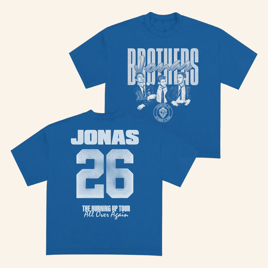 Jonas Brothers Merch Burning Up All Over Again Lexington KY City T-Shirt Music Themed Gifts