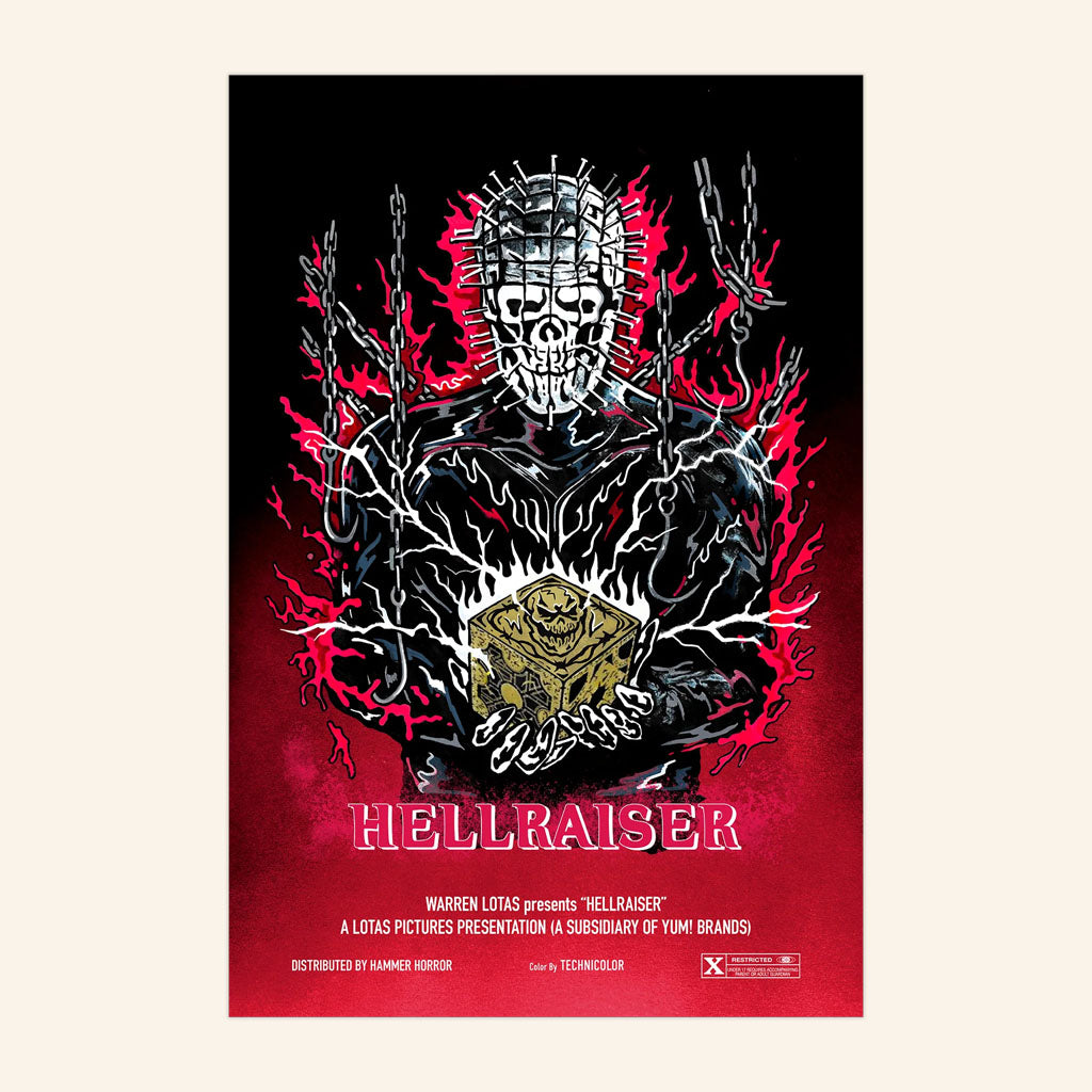 Warren Lotas Merch 2026 Nail Face Poster Hellraiser Merch Home Decor Gift For Horror Movie Fans