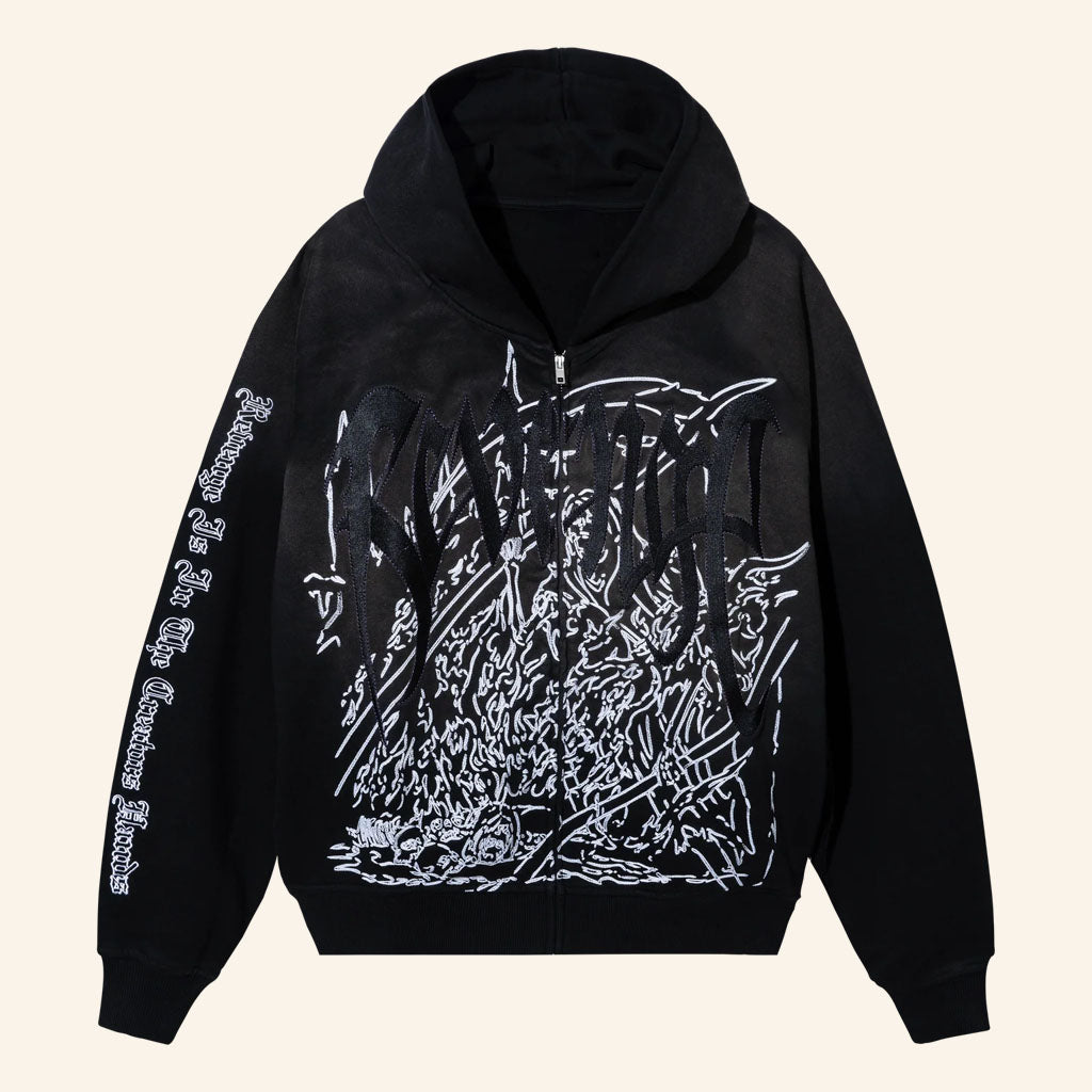 Revenge Merch 2026 Doom Zip Hoodie Black Birthday Present For Husband