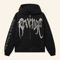Revenge Merch 2026 Spinal Arch Logo Zip Hoodie Black Gift Ideas For Halloween