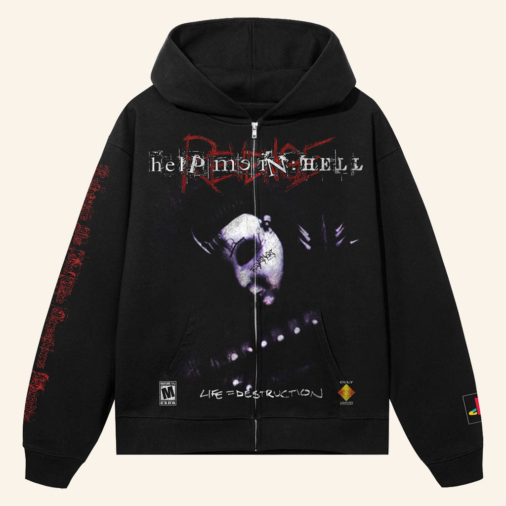 Revenge Merch 2026 Twisted Zip Hoodie Halloween Clothing Gift For Brother