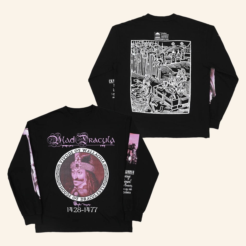 Online Ceramics Merch 2026 House Of Draculesti Black Long Sleeve Shirt Halloween Gifts