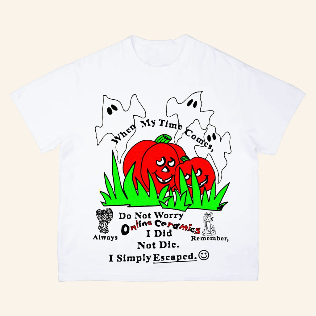 Online Ceramics Merch 2026 When My Time Comes T-Shirt White Gift For Halloween'