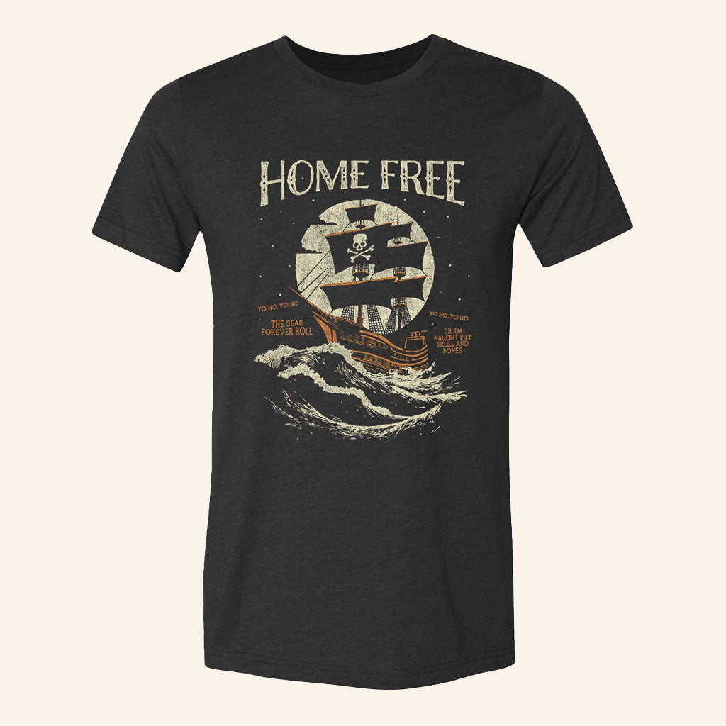 Home Free Music Merch 2026 Skull And Bones T-Shirt Gifts For Men Music Lovers