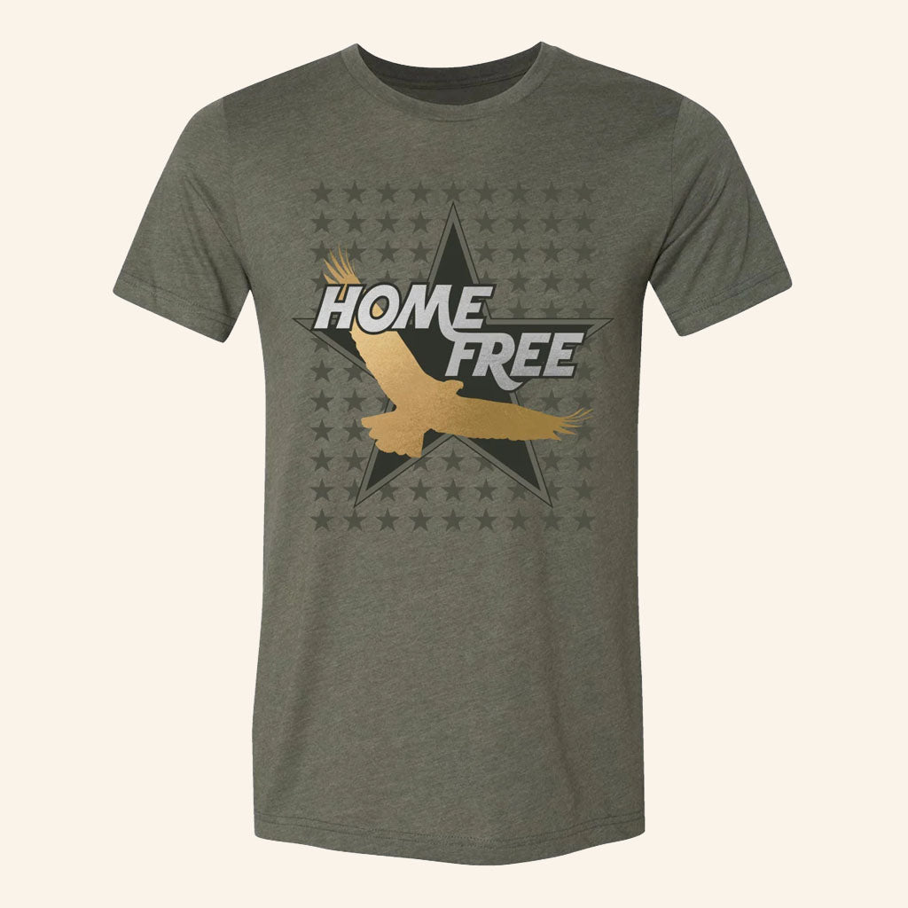 Home Free Music Merch 2026 Eagle Logo And Stars Shirt Music Related Gifts For Guys