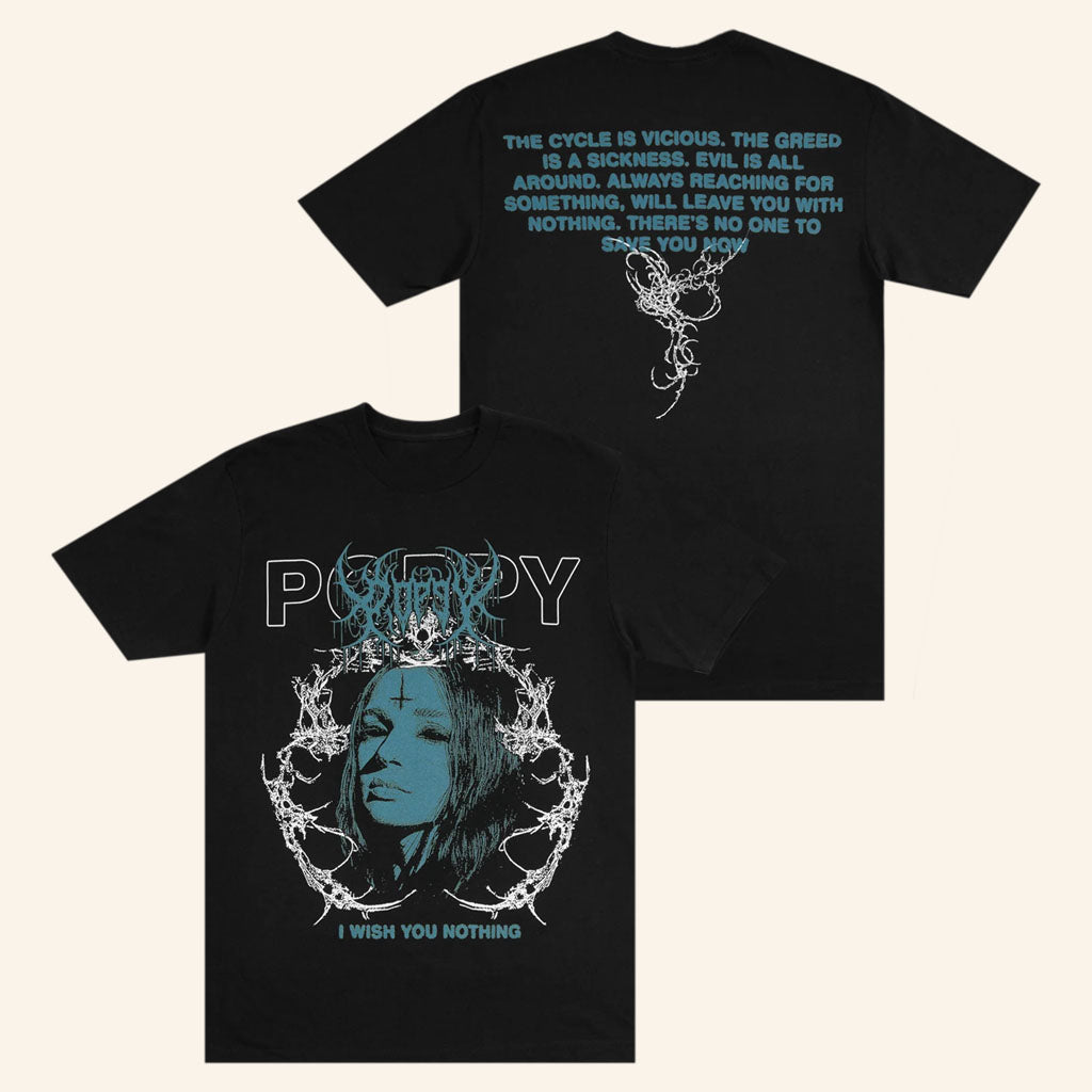 Poppy Merch 2026 Cursed Poppy T-Shirt I Wish You Nothing Shirt Presents For Music Lovers