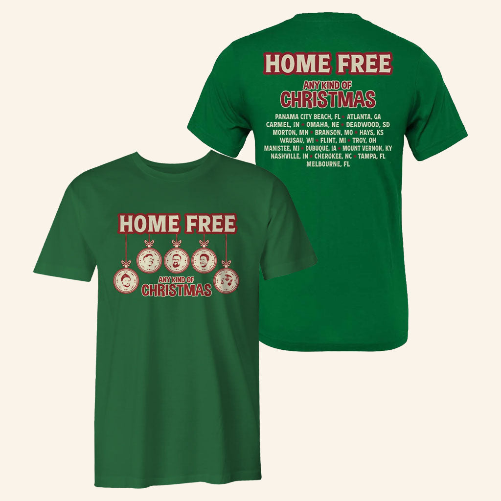 Home Free Music Merch 2026 Any King Of Christmas Tour T-Shirt Gifts For Concert Goers