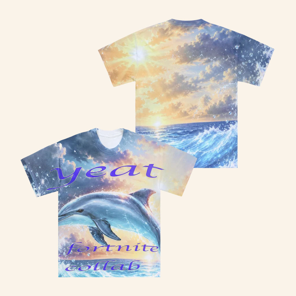 Yeat x Fortnite Merch 2026 Fortnite Dolphin T-Shirt Gifts For Game Lovers
