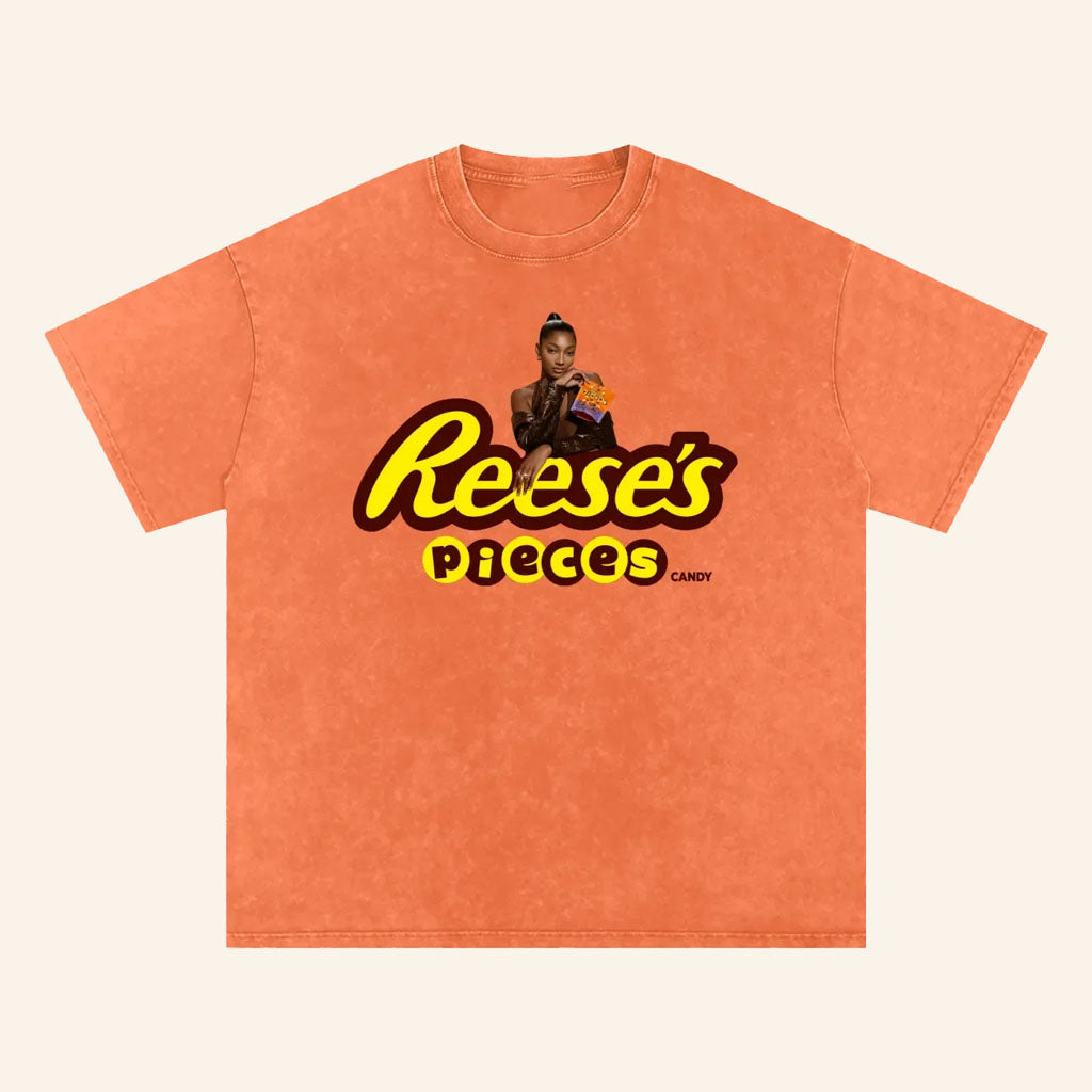 Angel Reese Merch 2026 Reese's Pieces Candy T-Shirt Atlanta Dream Shirt Basketball Fan Gift