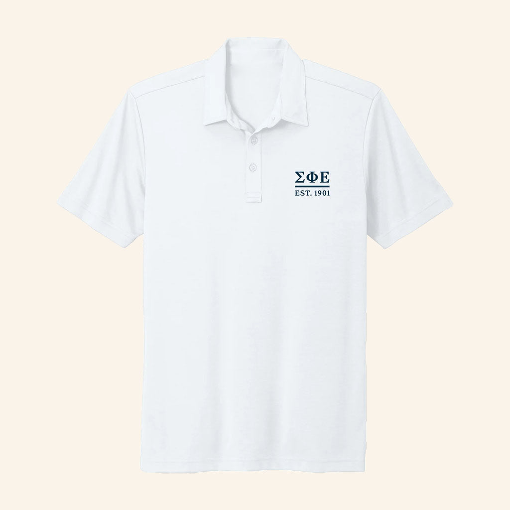 Sigma Phi Epsilon Merch 2026 SigEp Clubhouse Premium Golf Performance Polo Shirt Men's