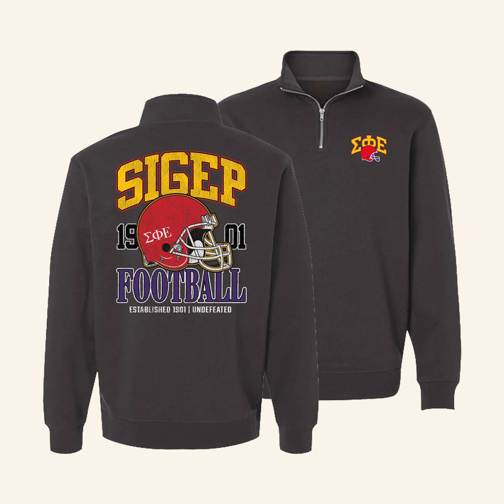 Sigma Phi Epsilon Merch 2026 SigEp Tailgate Quarter Zip Shirt Football Gift For Him