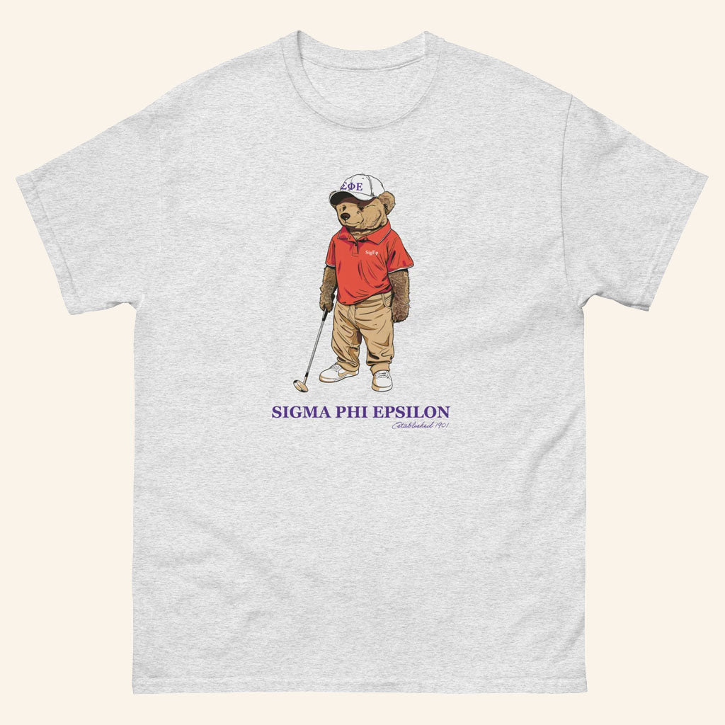 Sigma Phi Epsilon Merch 2026 SigEp Bear T-Shirt Gift For Fraternity Brothers