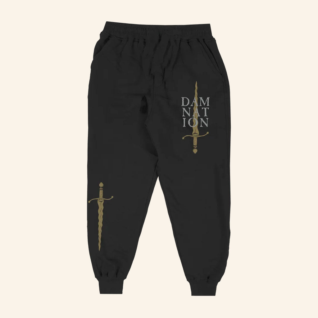 Damnation Festival Merch 2026 Dagger Black Joggers Gifts For Music Festival Goers