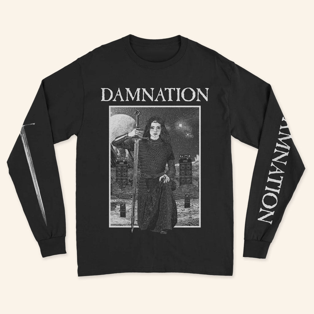 Damnation Festival Merch 2026 AMP Guardian Black Long Sleeve Shirt Festival Lover Gifts