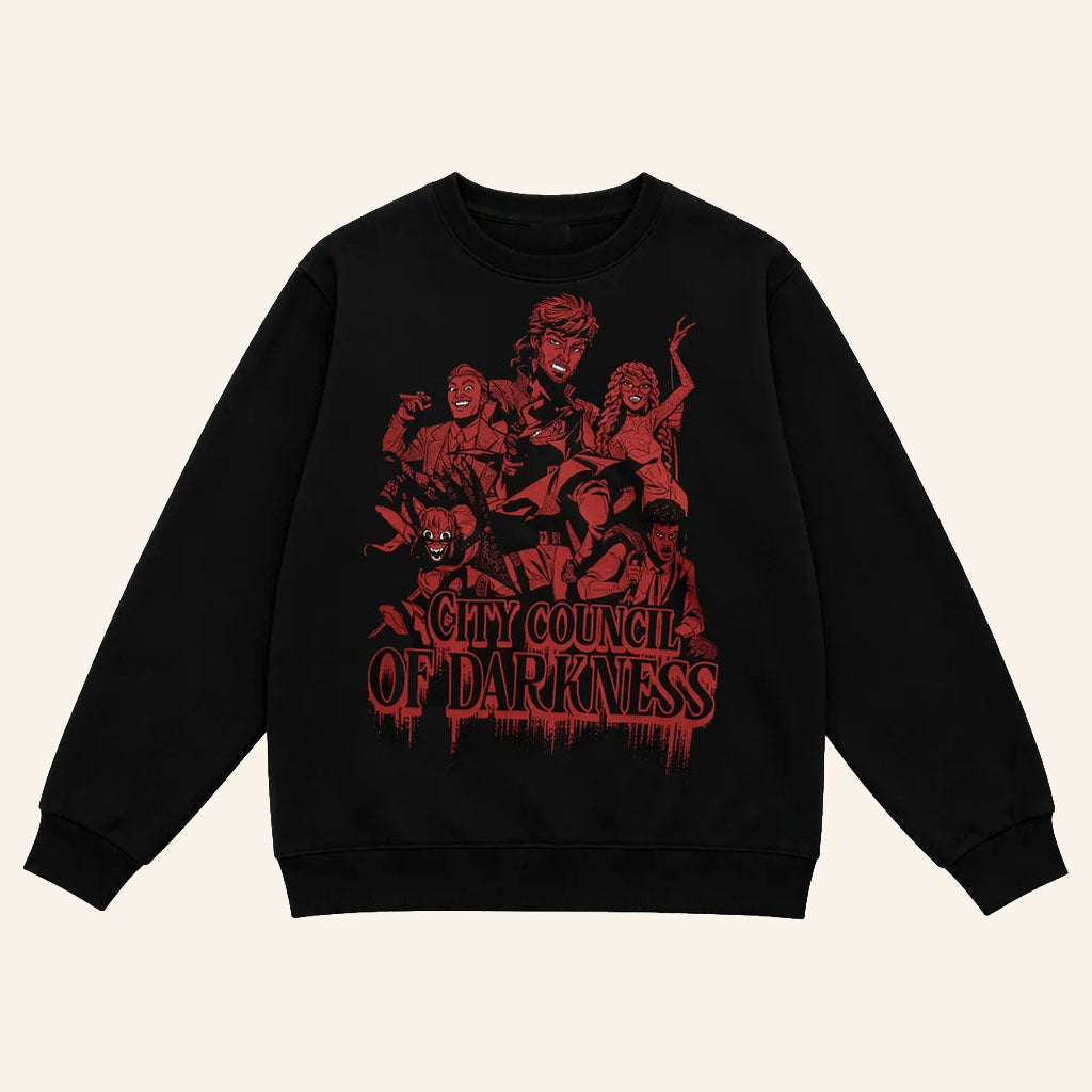 Dropout Merch 2026 City Council Of Darkness Crewneck Sweatshirt Gifts For Halloween