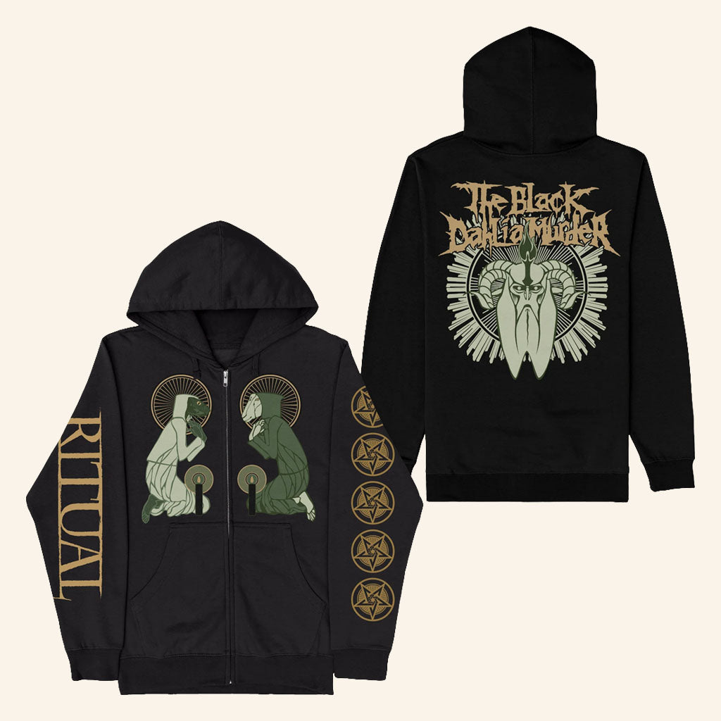 Night Shift Merch 2026 The Black Dahlia Murder Ritual Zip Hoodie Gift Ideas For Music Lovers