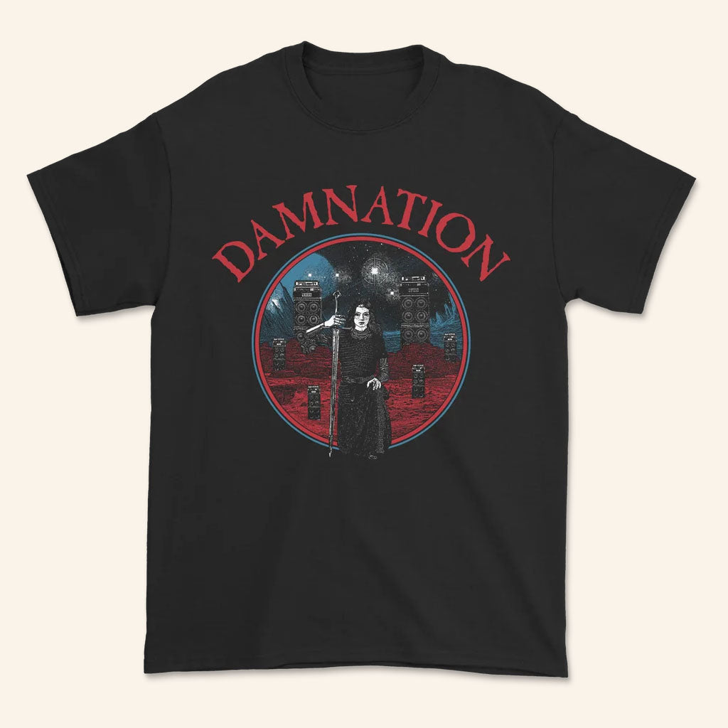 Damnation Festival Merch 2026 AMP Guardian Black T-Shirt Gift For Music Festival Fans