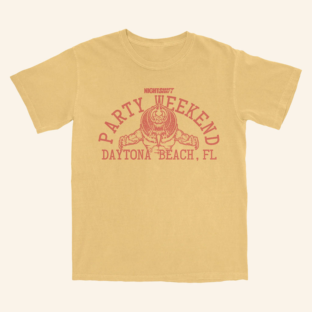 Night Shift Merch 2026 Party Weekend Vol 5 Logo T-Shirt Music Related Gift Ideas