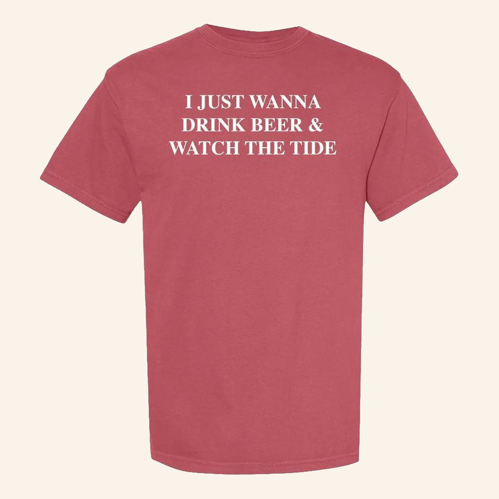 Old Row Merch 2026 Just Wanna Drink Tuscaloosa T-Shirt Watch The Tide Shirt Gift For Friends